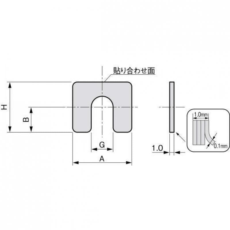 底座用墊片(1溝) 邊緣層壓型
