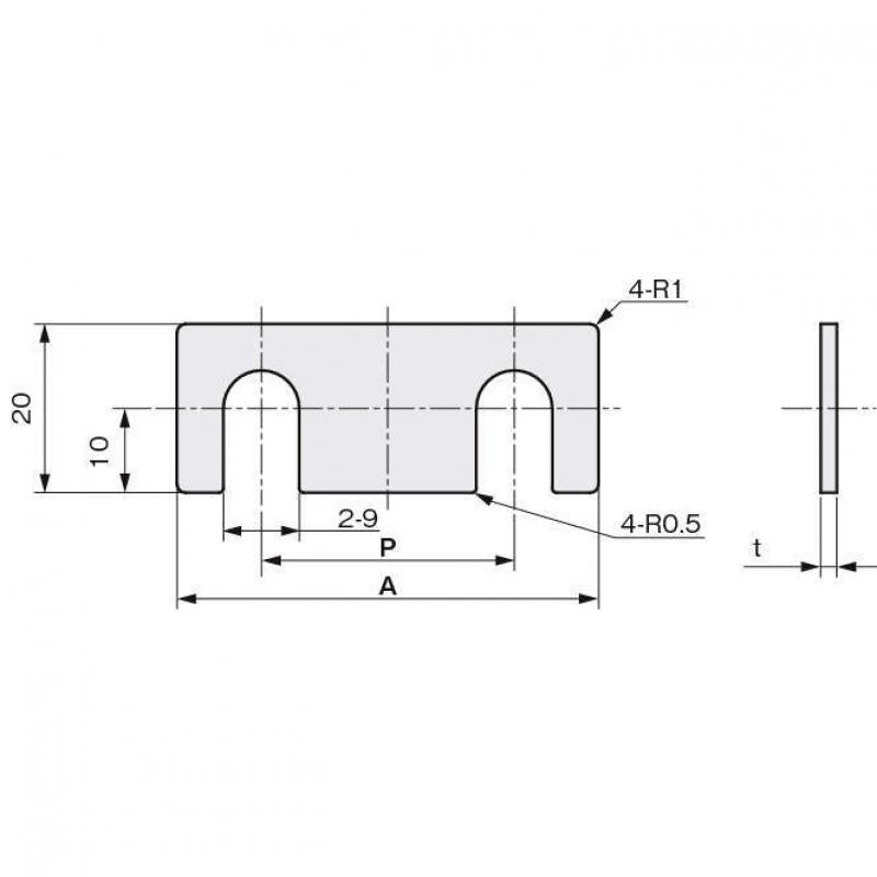 底座用墊片（2溝）