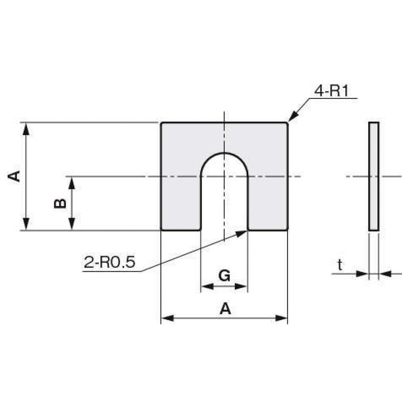 底座用墊片（1溝）