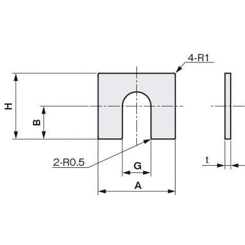 底座用墊片 (1溝) 枕座用