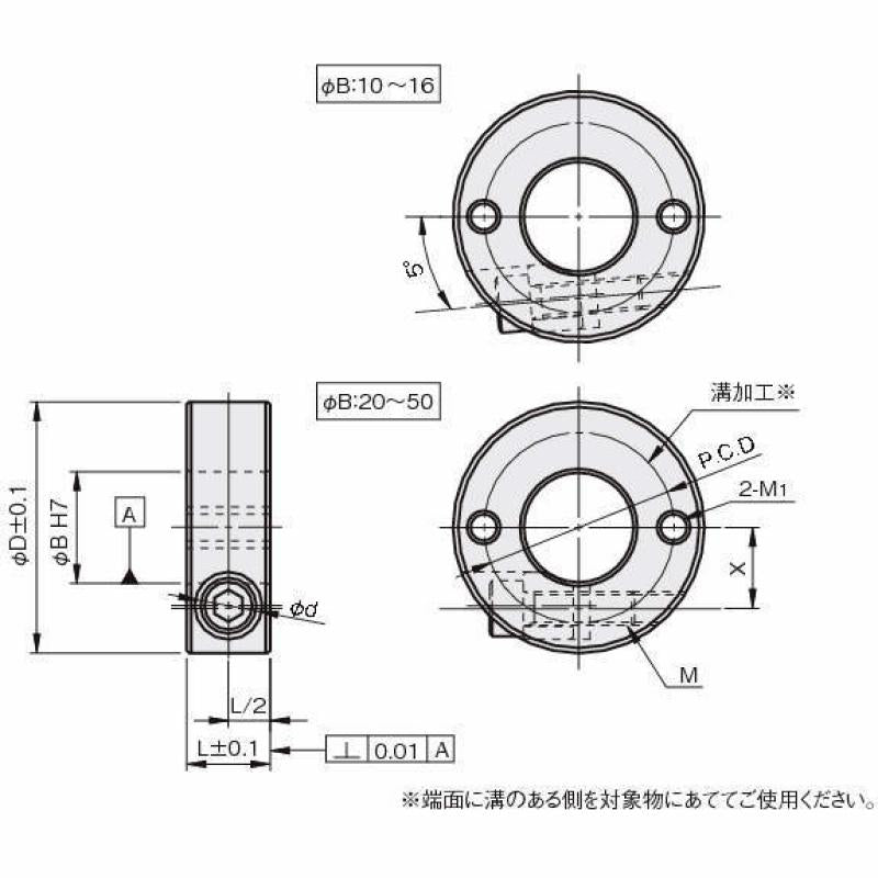 2螺絲孔型 楔形固定環