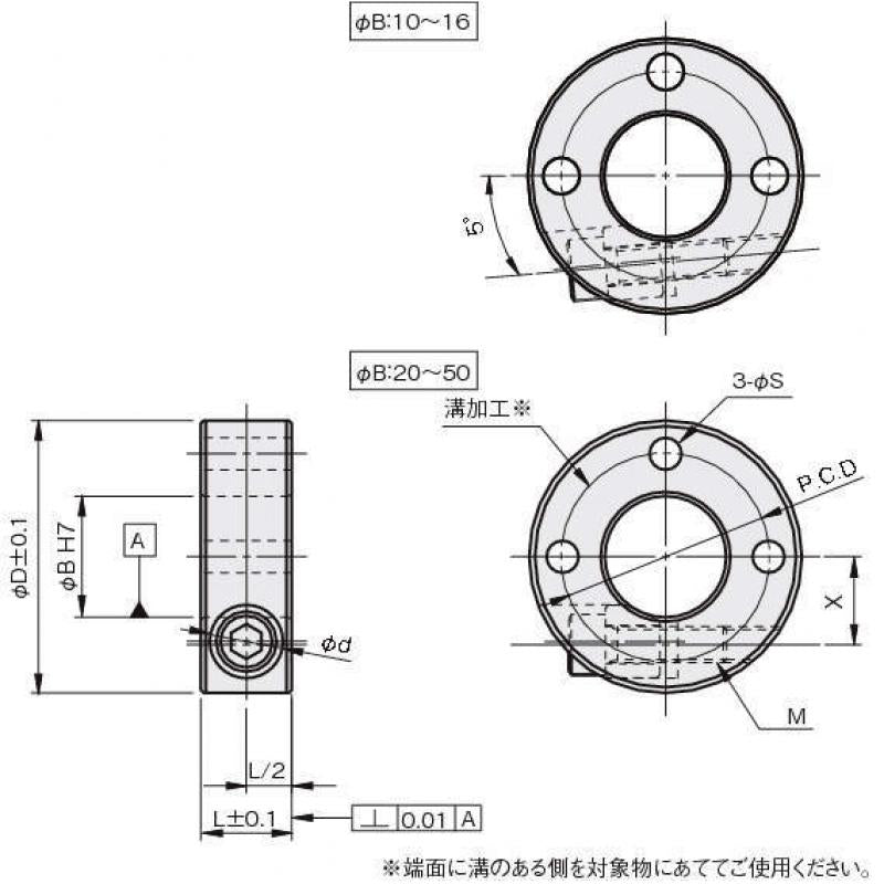 3孔型 楔形固定環