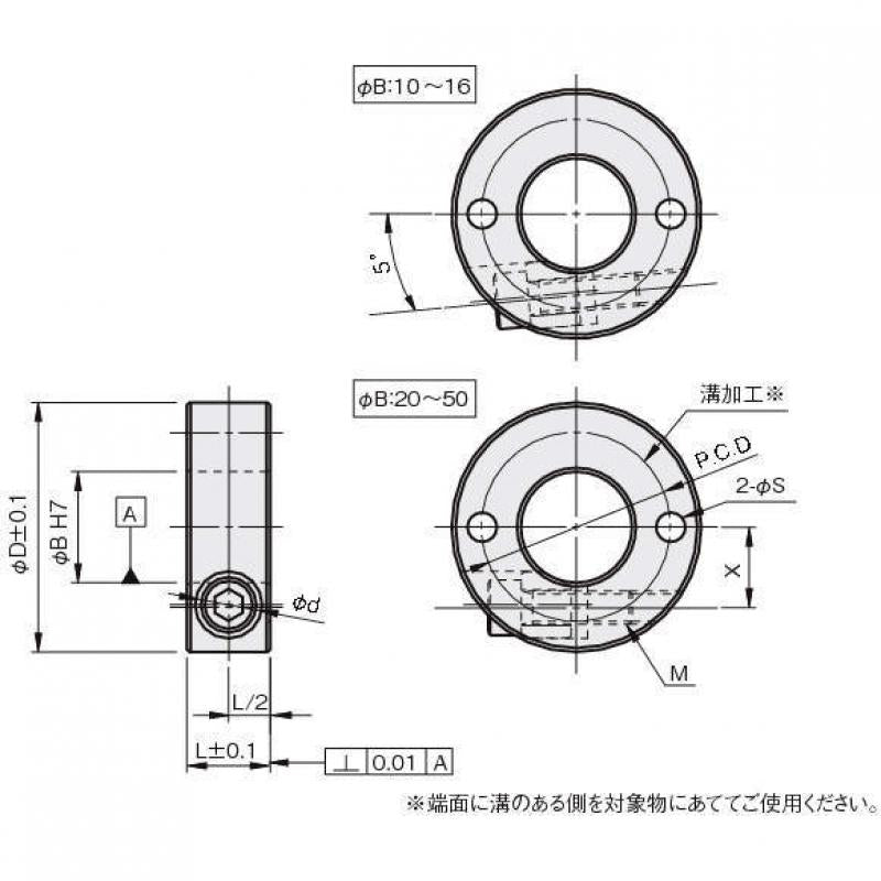 2孔型 楔形固定環