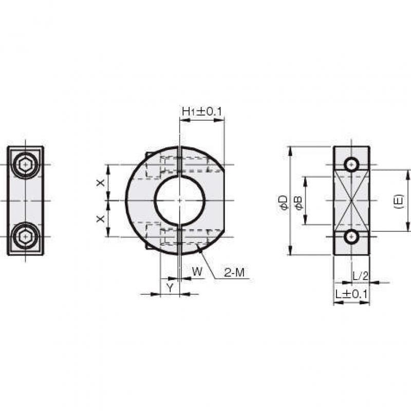 D型切割無螺絲型 分離環