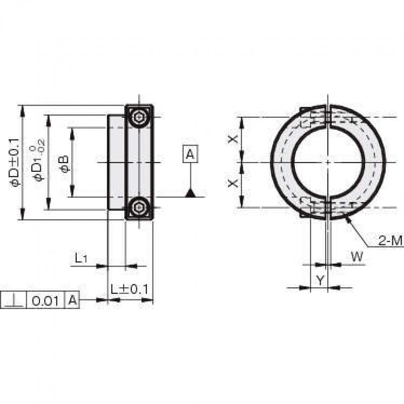 軸承固定用型(長型) 分離環
