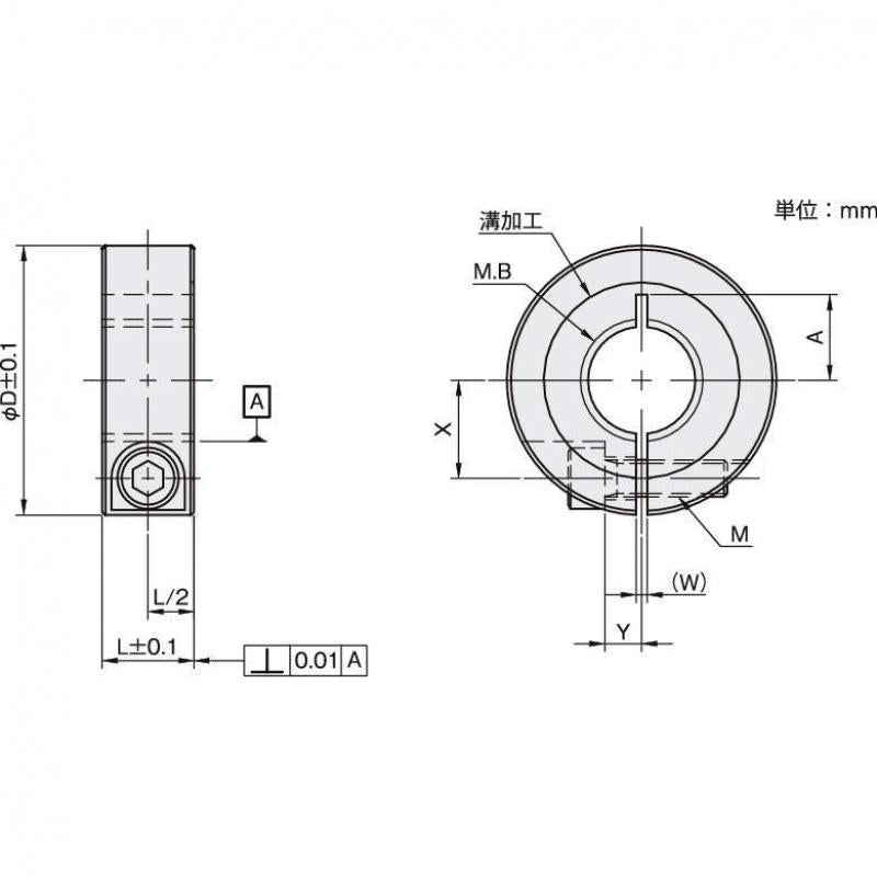 內徑螺牙型(標準) 開縫環