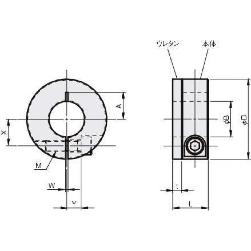 附檔板型 開縫環