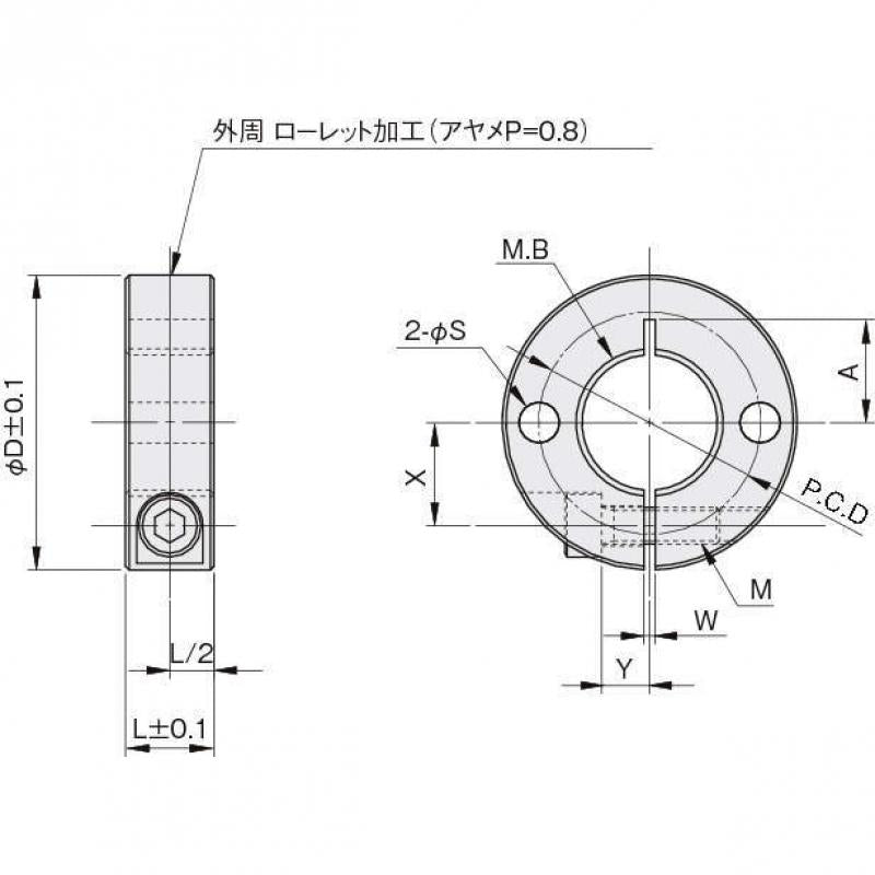 內徑螺牙型（氣缸用）開縫環