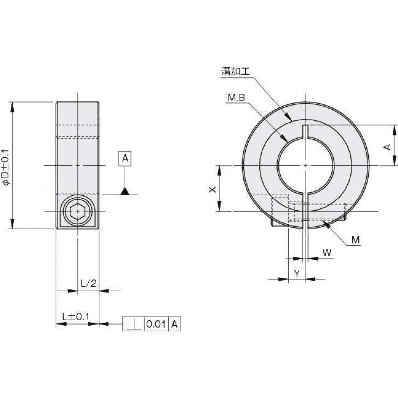 內徑螺牙型(細牙) 開縫環