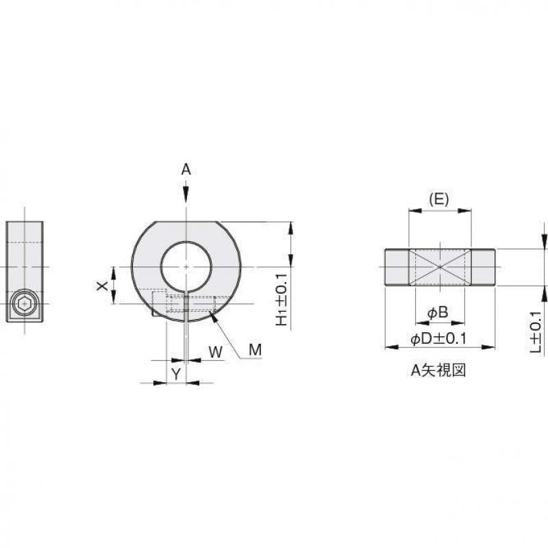 D形切割無螺絲型 開縫環