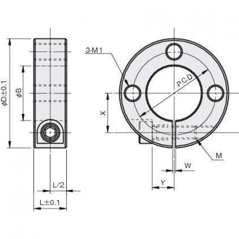 3螺絲孔型 開縫環