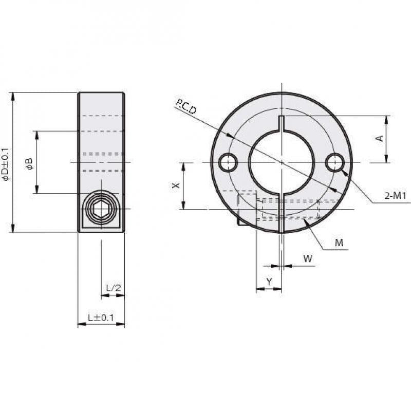 2螺絲孔型 開縫環