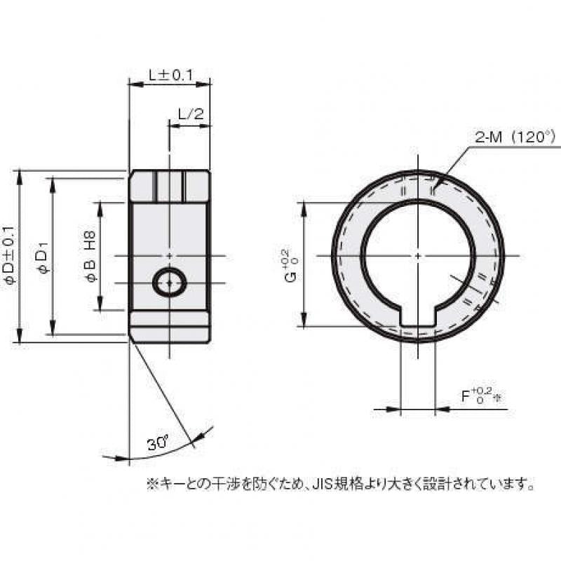 鍵槽型 標準固定環