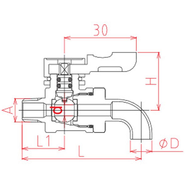 ACEBALL-21（不鏽鋼製） UL 外牙、排水型