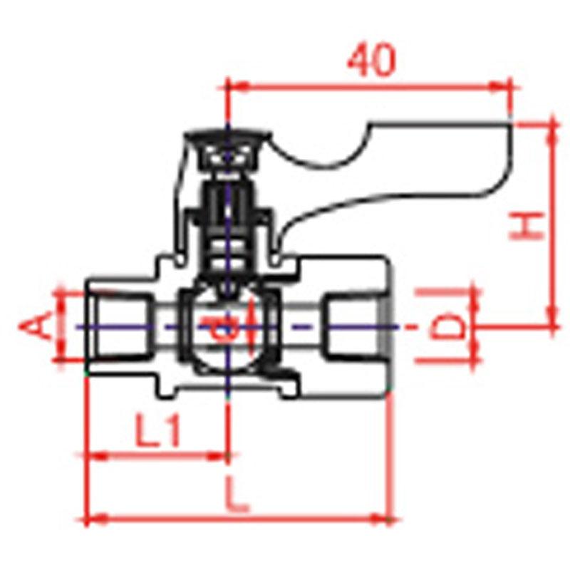 ACEBALL 直型（黃銅製） BW 雙頭錐度內螺紋型