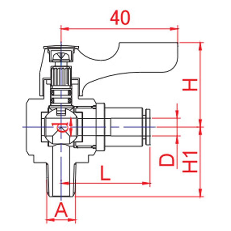 ACEBALL 彎角型（黃銅製） BC 快速接頭連接型
