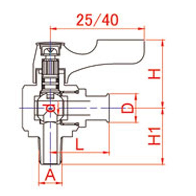 ACEBALL 彎角型（黃銅製） BD 柱塞型