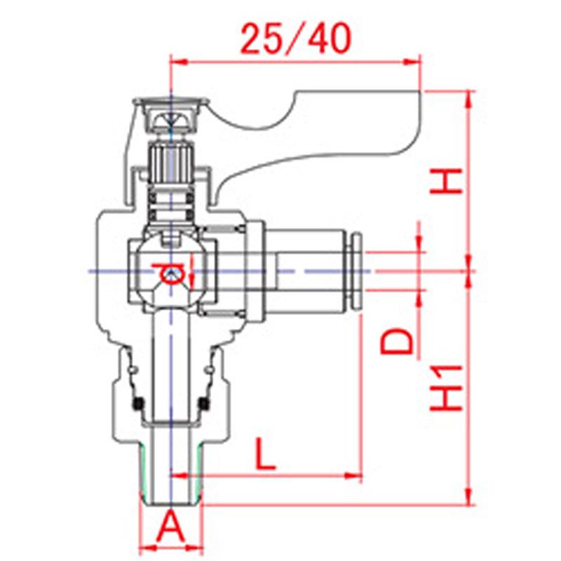ACEBALL RV（黃銅製） 8000系列 （彎角型） BC 快速接頭連接型