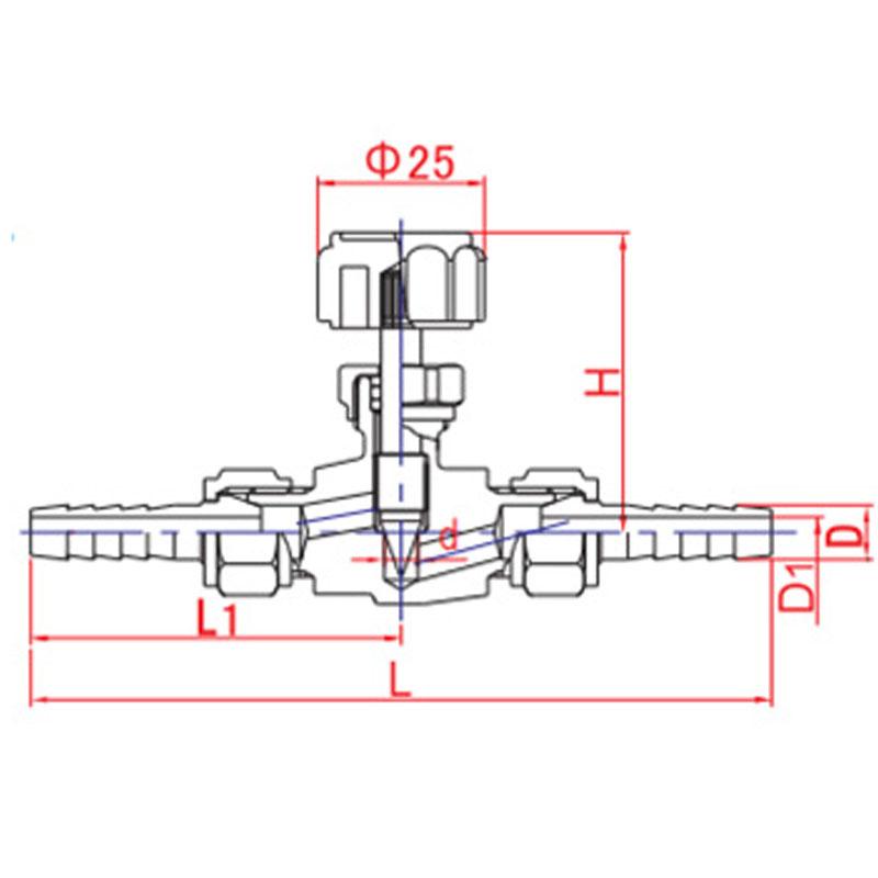 Ciccolo 黃銅製（鍍鉻加工） 雙口型 CY 軟管接頭型