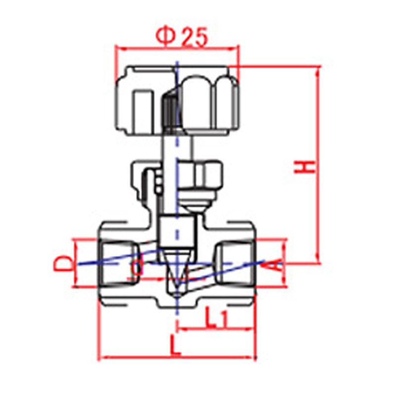 Ciccolo 黃銅製（鍍鉻加工） 直型 CW 雙頭內牙型