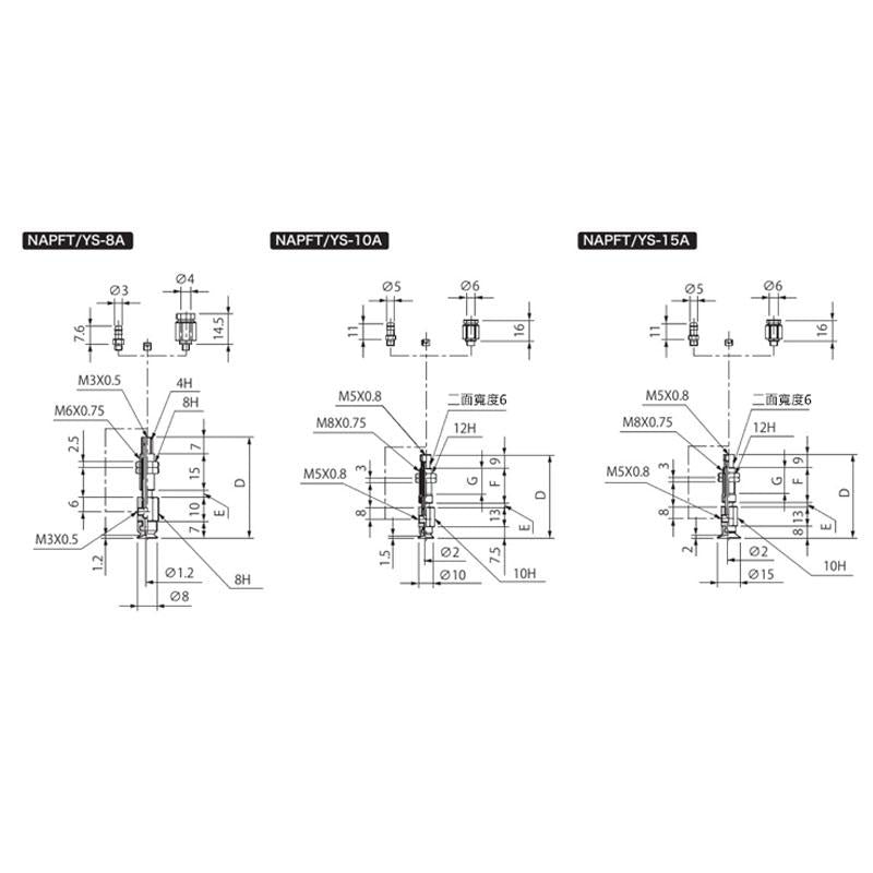 附緩衝式零件吸盤 NAPFTS/YS