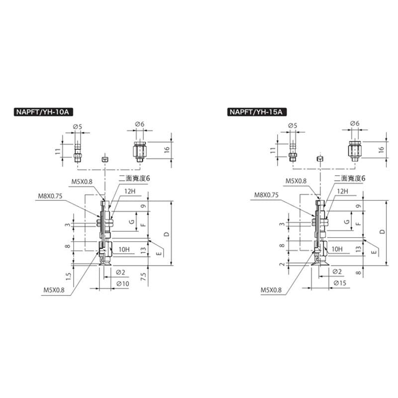 附緩衝式止迴零件吸盤 NAPFTH/YH