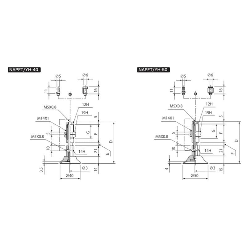附緩衝式止迴零件吸盤 NAPFTH/YH
