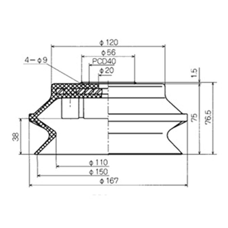 波紋管型吸盤單體 PBG