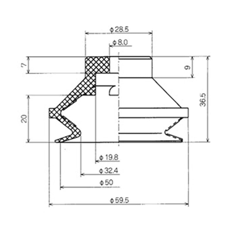 波紋管型吸盤單體 PBG
