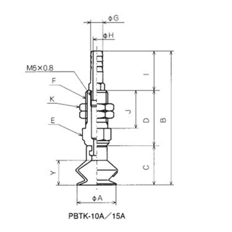 附接頭固定式零件吸盤 PBTK、PBYK