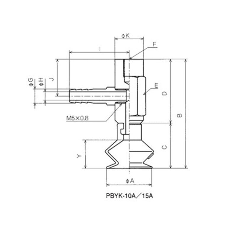 附接頭固定式零件吸盤 PBTK、PBYK
