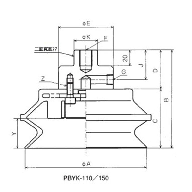 附接頭固定式零件吸盤 PBTK、PBYK