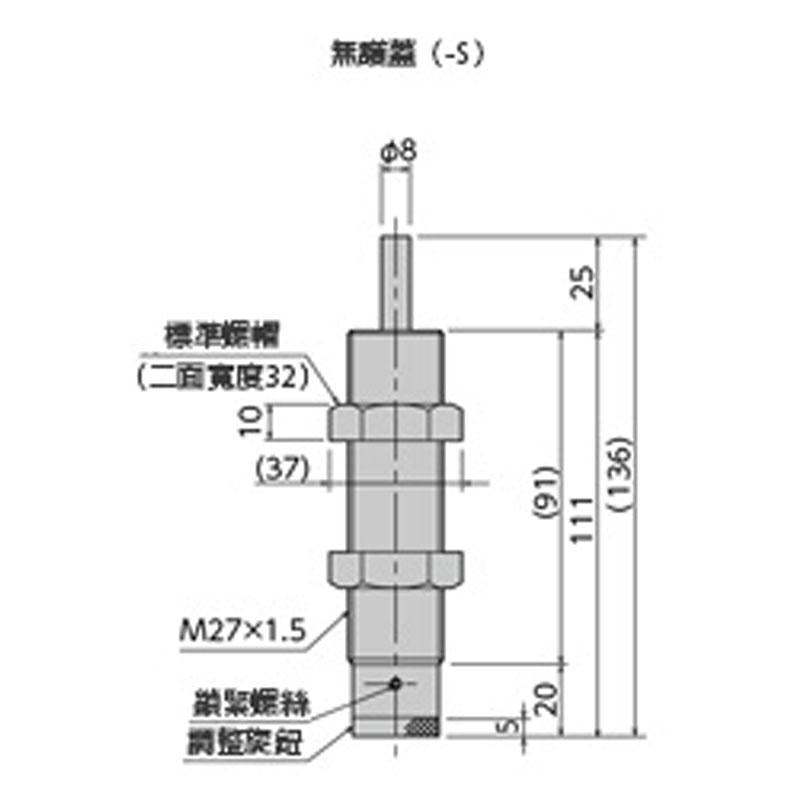 外徑為M27的調整式緩衝器 FA/FWM系列