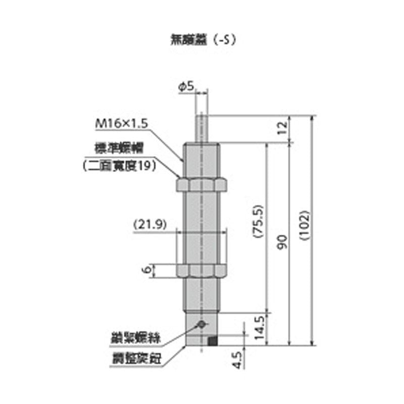 外徑為M16的調整式緩衝器 FA/FWM系列